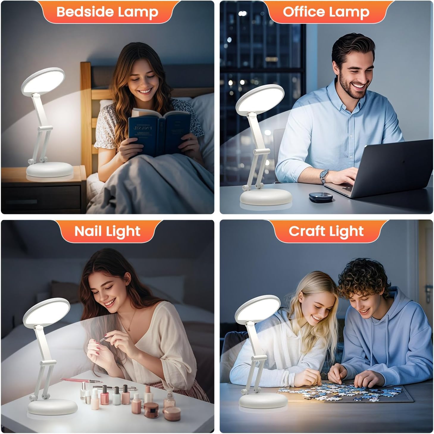 🌙✨ Foldable GlowBook LED Desk Lamp 💡📖